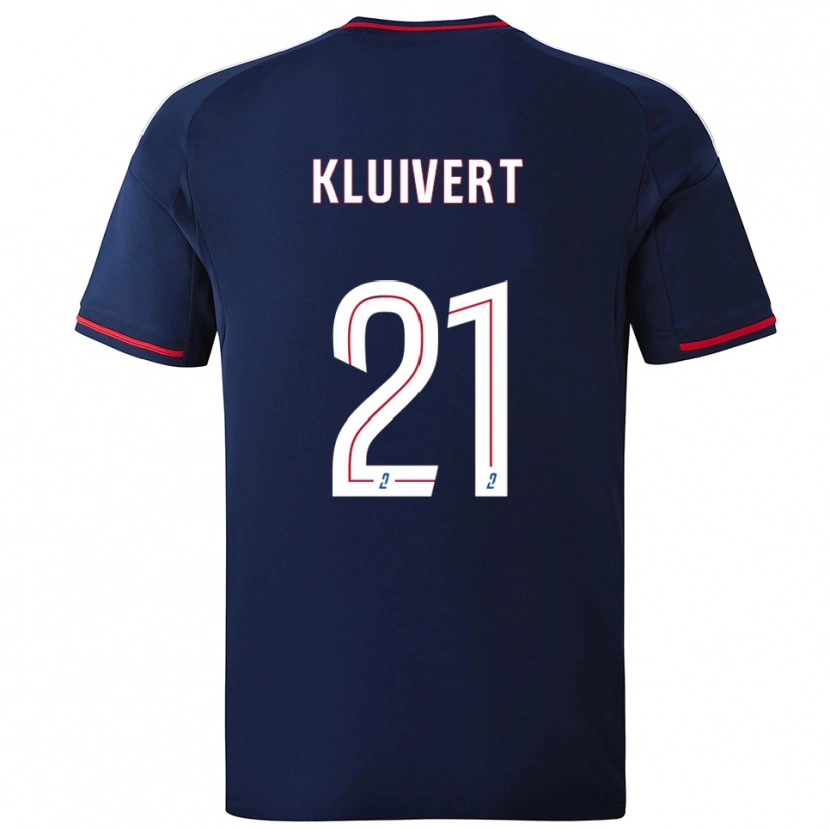 Danxen Kinder Ruben Kluivert #21 Marine Rot Auswärtstrikot Trikot 2025/26 T-Shirt Österreich