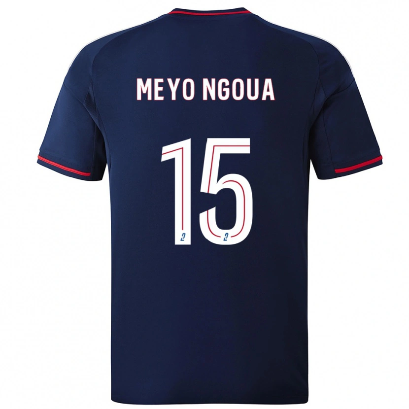 Danxen Kinder Bryan Meyo Ngoua #15 Marine Rot Auswärtstrikot Trikot 2025/26 T-Shirt Österreich
