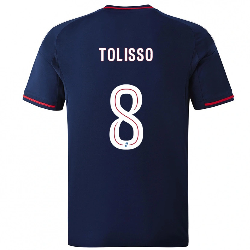 Danxen Kinder Corentin Tolisso #8 Marine Rot Auswärtstrikot Trikot 2025/26 T-Shirt Österreich