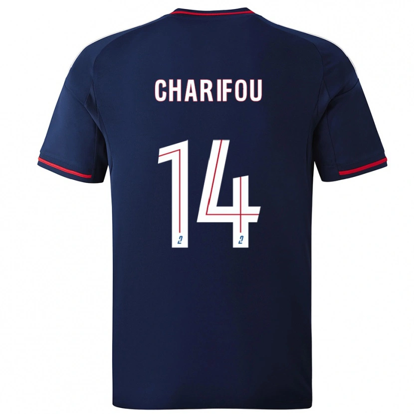 Danxen Kinder Imdad Charifou #14 Marine Rot Auswärtstrikot Trikot 2025/26 T-Shirt Österreich