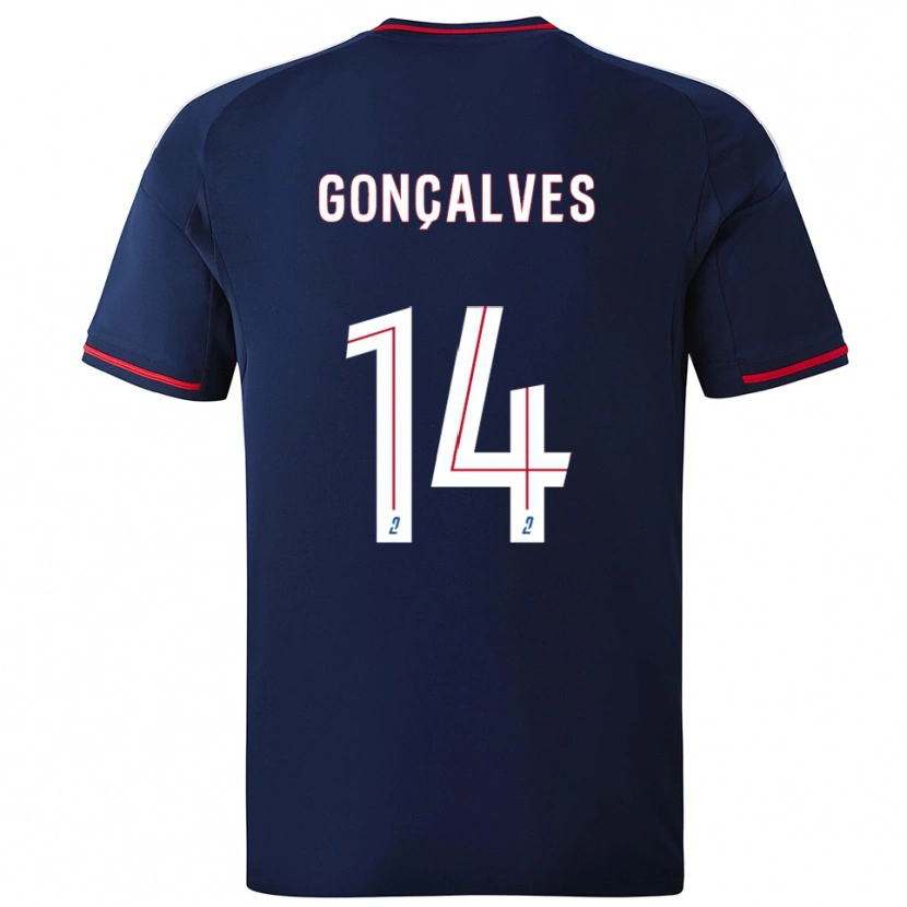 Danxen Kinder Tiago Gonçalves #14 Marine Rot Auswärtstrikot Trikot 2025/26 T-Shirt Österreich