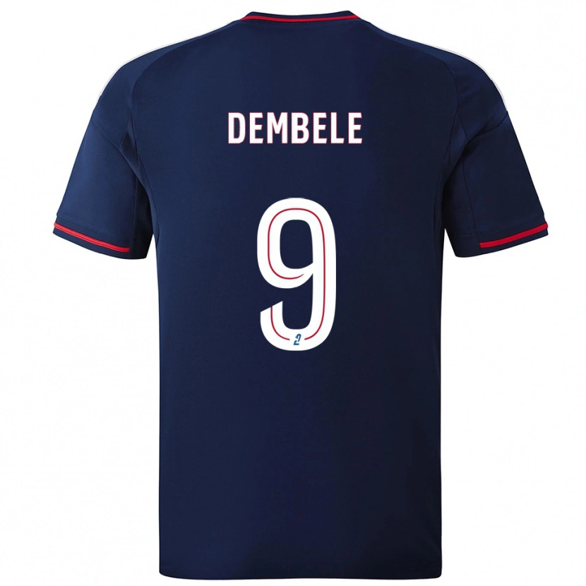 Danxen Kinder Moussa Dembele #9 Marine Rot Auswärtstrikot Trikot 2025/26 T-Shirt Österreich