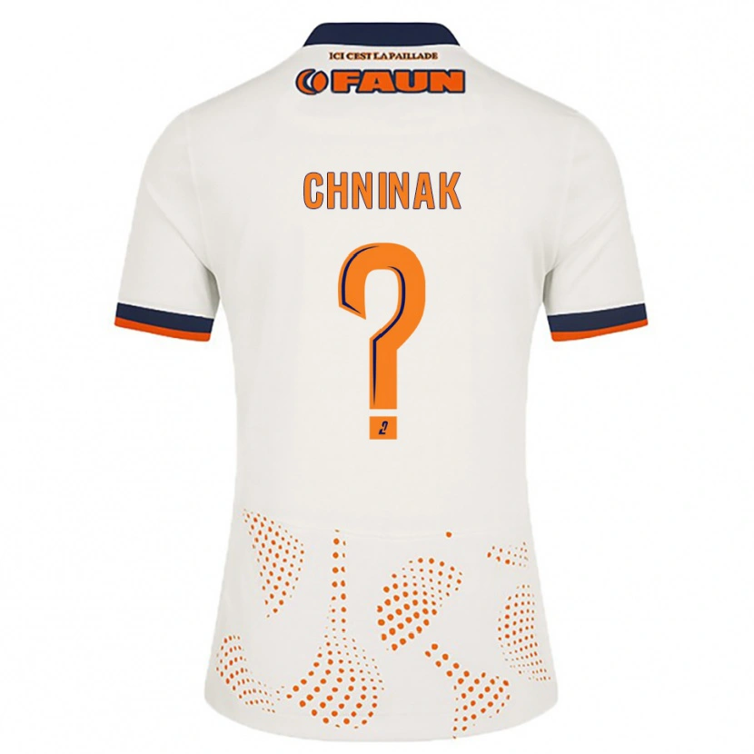 Danxen Kinder Nawfal Chninak #0 Weiß Orange Auswärtstrikot Trikot 2025/26 T-Shirt Österreich