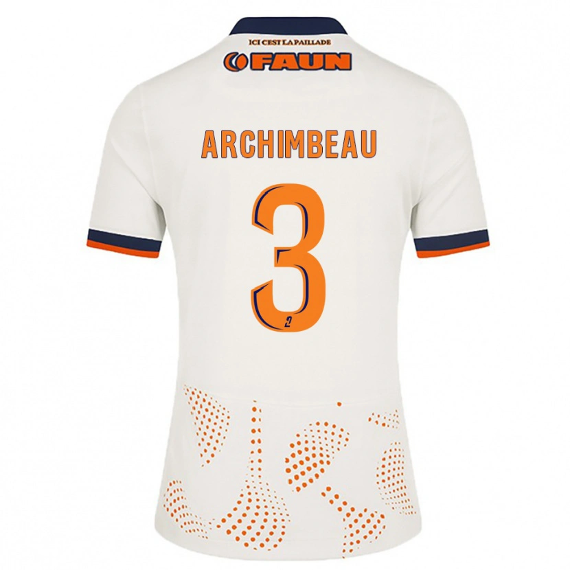 Danxen Kinder Camille Archimbeau #3 Weiß Orange Auswärtstrikot Trikot 2025/26 T-Shirt Österreich
