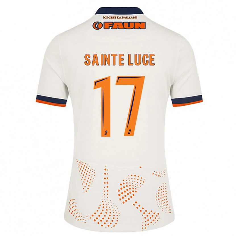 Danxen Kinder Théo Sainte-Luce #17 Weiß Orange Auswärtstrikot Trikot 2025/26 T-Shirt Österreich