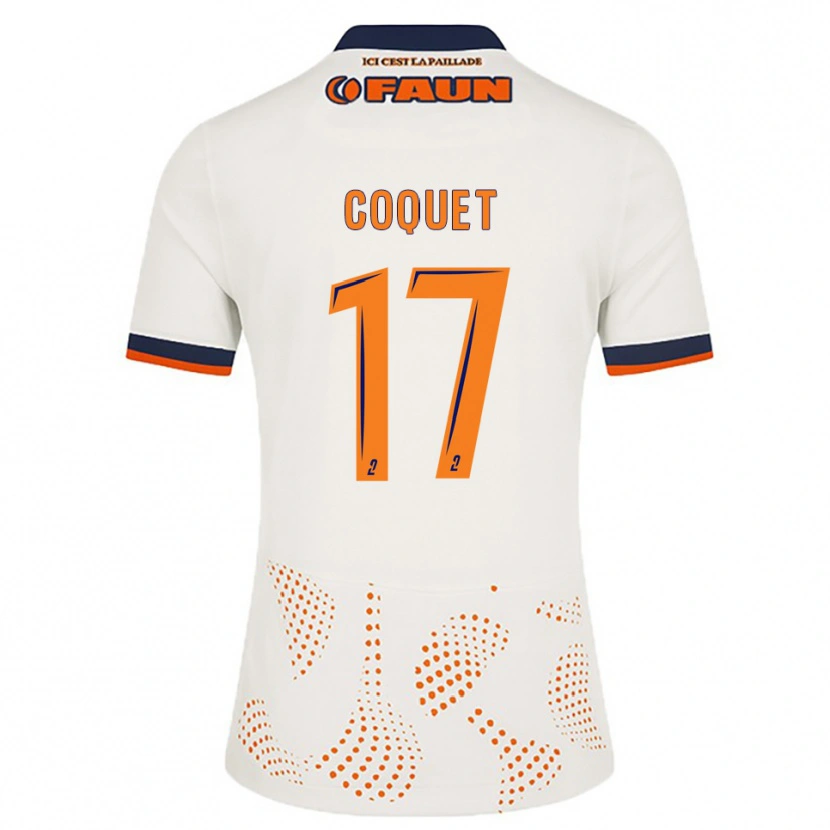 Danxen Kinder Judith Coquet #17 Weiß Orange Auswärtstrikot Trikot 2025/26 T-Shirt Österreich