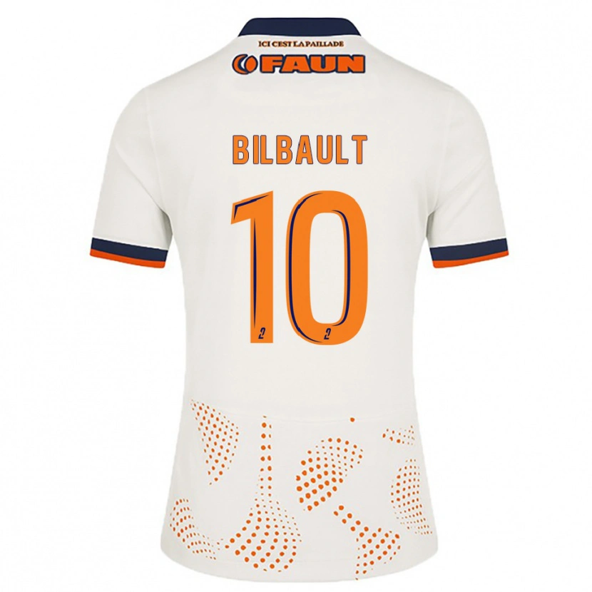 Danxen Kinder Charlotte Bilbault #10 Weiß Orange Auswärtstrikot Trikot 2025/26 T-Shirt Österreich