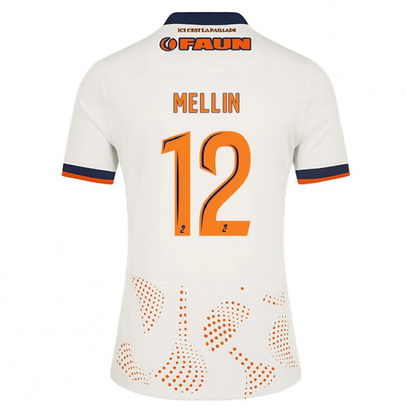 Danxen Kinder Léo Mellin #12 Weiß Orange Auswärtstrikot Trikot 2025/26 T-Shirt Österreich