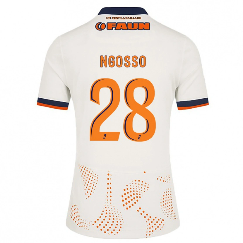 Danxen Kinder Glenn Ngosso #28 Weiß Orange Auswärtstrikot Trikot 2025/26 T-Shirt Österreich
