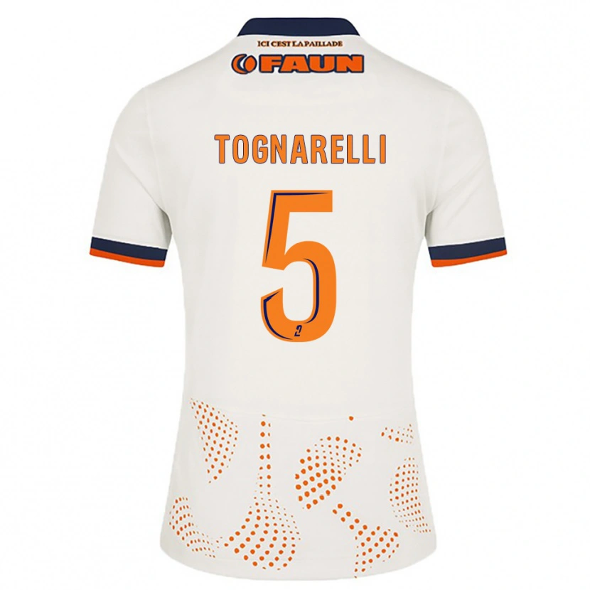 Danxen Kinder Angelo Tognarelli #5 Weiß Orange Auswärtstrikot Trikot 2025/26 T-Shirt Österreich