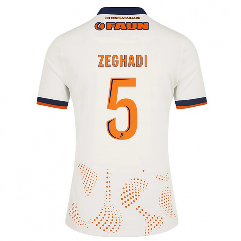 Danxen Kinder Mohamed Zeghadi #5 Weiß Orange Auswärtstrikot Trikot 2025/26 T-Shirt Österreich