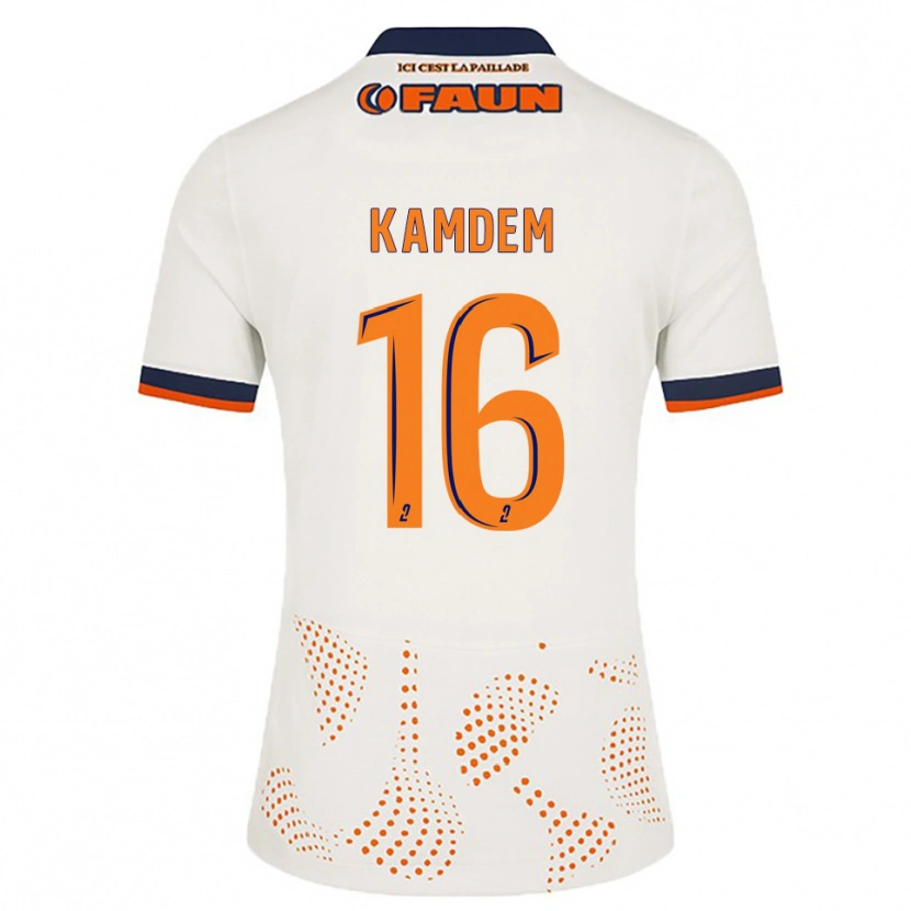 Danxen Kinder Kevin Kamdem #16 Weiß Orange Auswärtstrikot Trikot 2025/26 T-Shirt Österreich