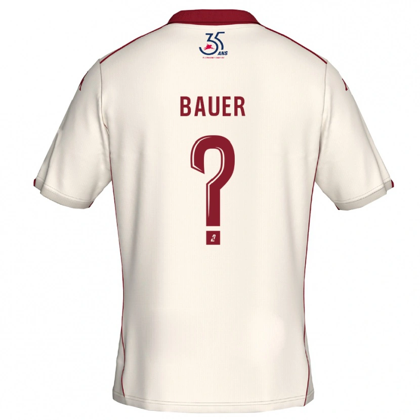 Danxen Kinder Hugo Bauer #0 Weiß Burgunder Auswärtstrikot Trikot 2025/26 T-Shirt Österreich