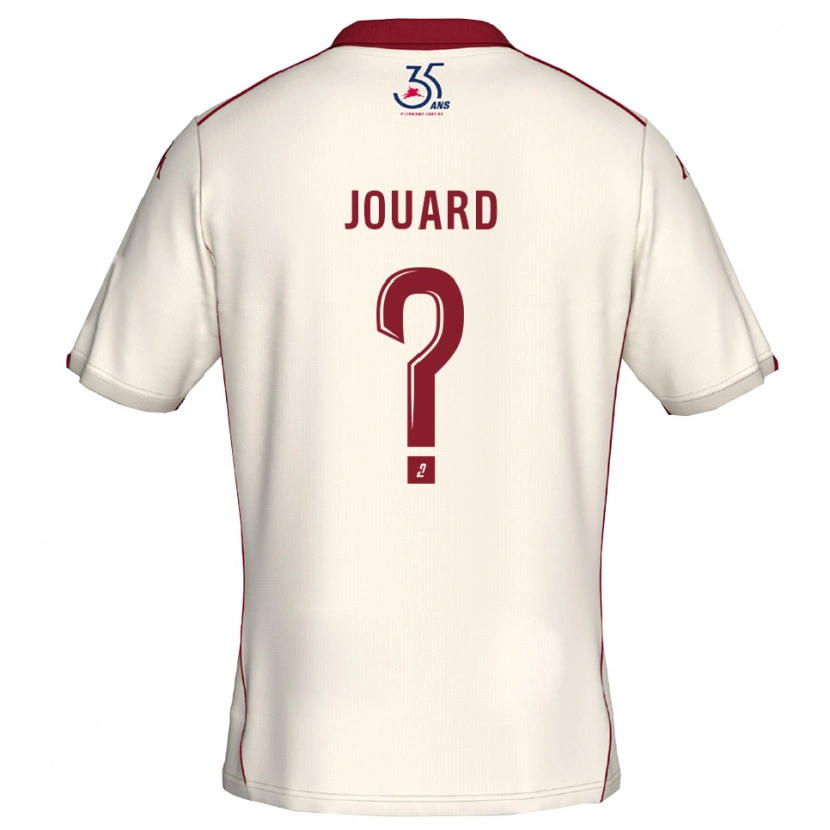 Danxen Kinder Dylan Jouard #0 Weiß Burgunder Auswärtstrikot Trikot 2025/26 T-Shirt Österreich