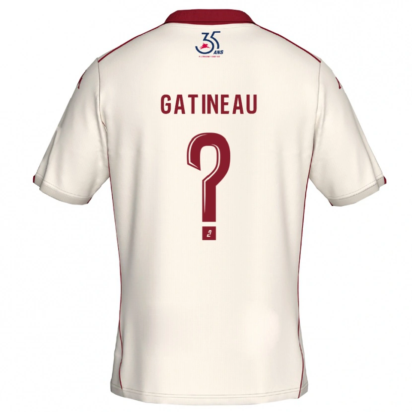 Danxen Kinder Anthony Gatineau #0 Weiß Burgunder Auswärtstrikot Trikot 2025/26 T-Shirt Österreich