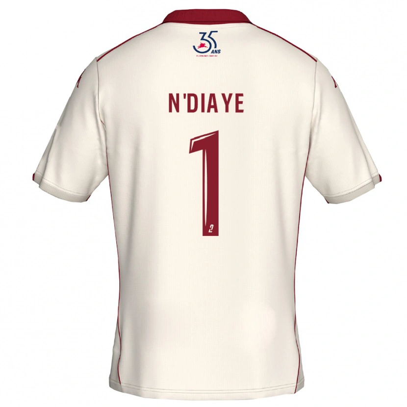 Danxen Kinder Massamba N'diaye #1 Weiß Burgunder Auswärtstrikot Trikot 2025/26 T-Shirt Österreich