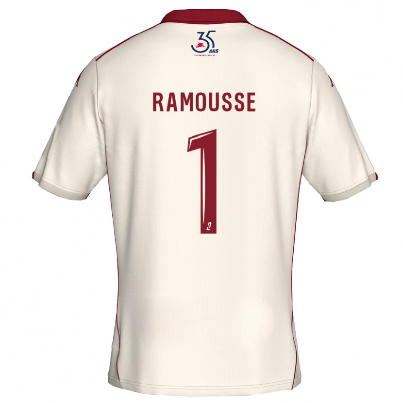 Danxen Kinder Théo Ramousse #1 Weiß Burgunder Auswärtstrikot Trikot 2025/26 T-Shirt Österreich