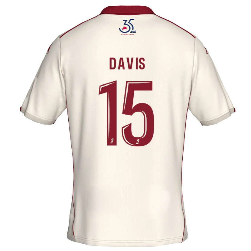 Danxen Kinder Matthew Davis #15 Weiß Burgunder Auswärtstrikot Trikot 2025/26 T-Shirt Österreich