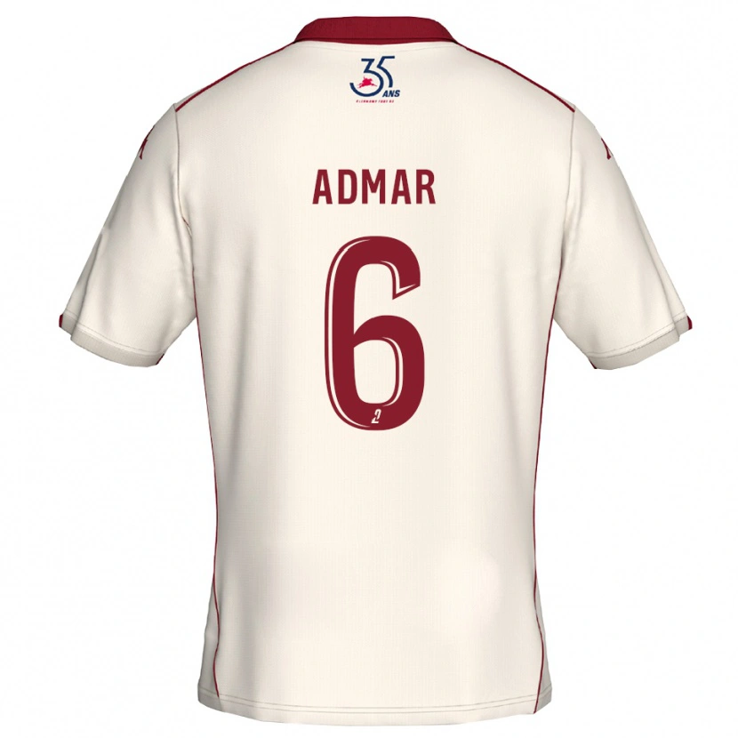 Danxen Kinder Marouane Admar #6 Weiß Burgunder Auswärtstrikot Trikot 2025/26 T-Shirt Österreich
