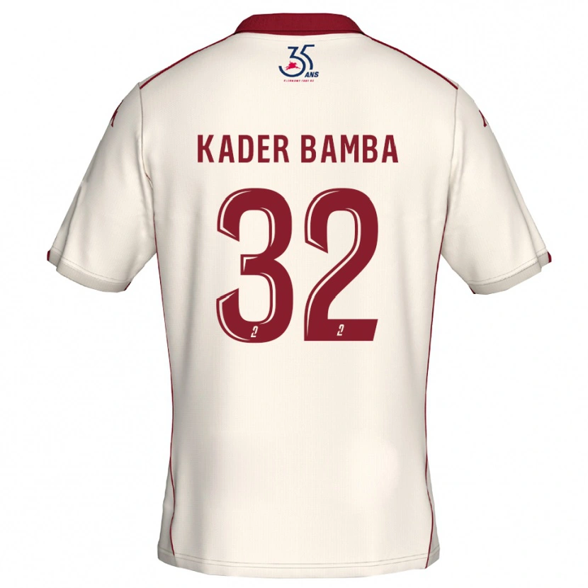 Danxen Kinder Abdoul Kader Bamba #32 Weiß Burgunder Auswärtstrikot Trikot 2025/26 T-Shirt Österreich