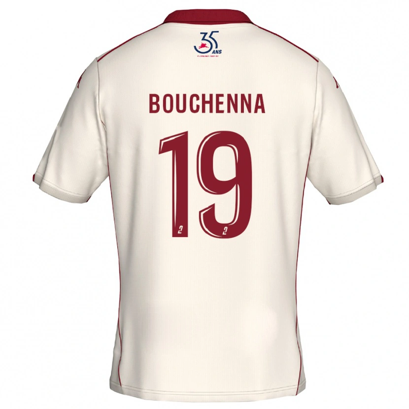 Danxen Kinder Mohamed-Amine Bouchenna #19 Weiß Burgunder Auswärtstrikot Trikot 2025/26 T-Shirt Österreich