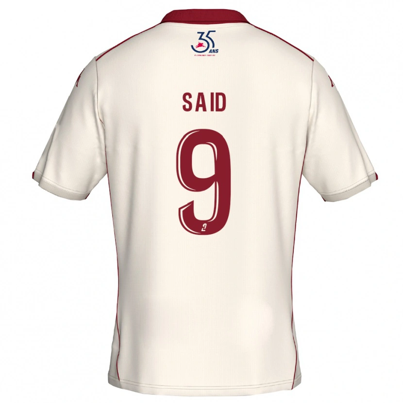 Danxen Kinder Amine Saïd #9 Weiß Burgunder Auswärtstrikot Trikot 2025/26 T-Shirt Österreich