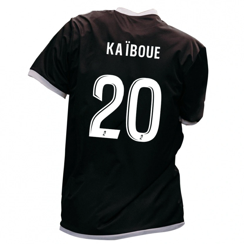 Danxen Kinder Kylian Kaïboue #20 Schwarz Gold Auswärtstrikot Trikot 2025/26 T-Shirt Österreich