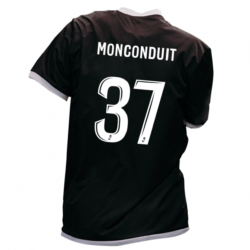 Danxen Kinder Thomas Monconduit #37 Schwarz Gold Auswärtstrikot Trikot 2025/26 T-Shirt Österreich