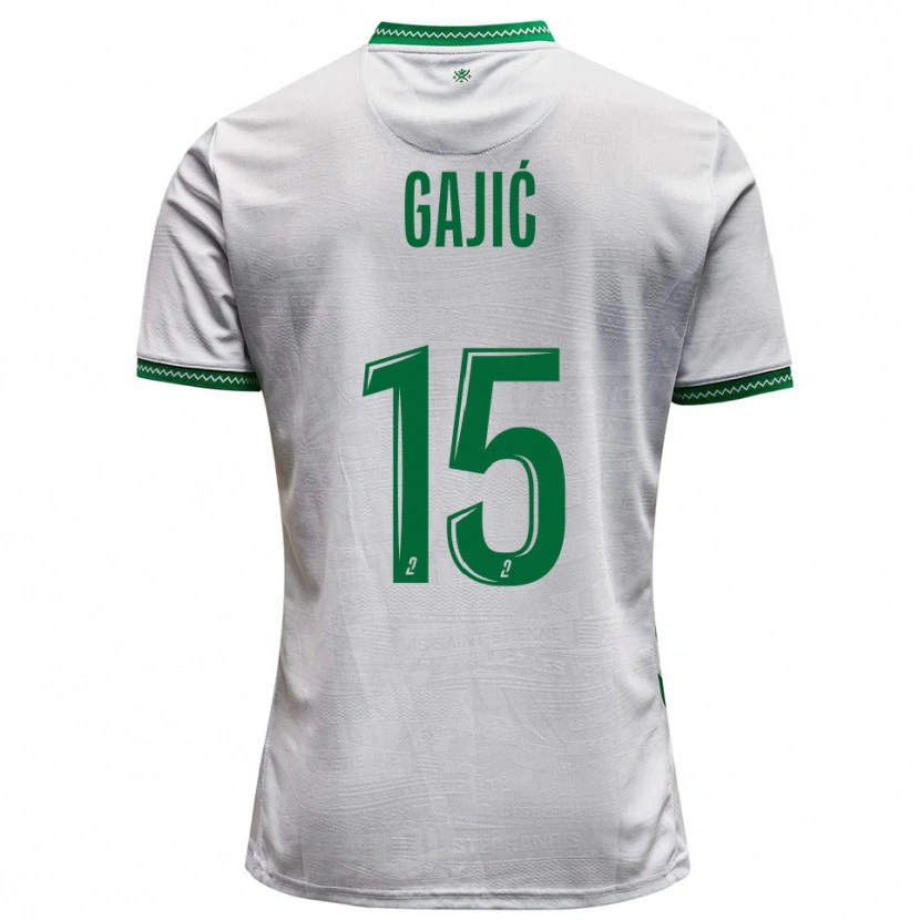 Danxen Kinder Aleksandra Gajić #15 Weiß Grün Auswärtstrikot Trikot 2025/26 T-Shirt Österreich