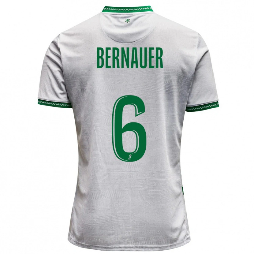 Danxen Kinder Maxime Bernauer #6 Weiß Grün Auswärtstrikot Trikot 2025/26 T-Shirt Österreich