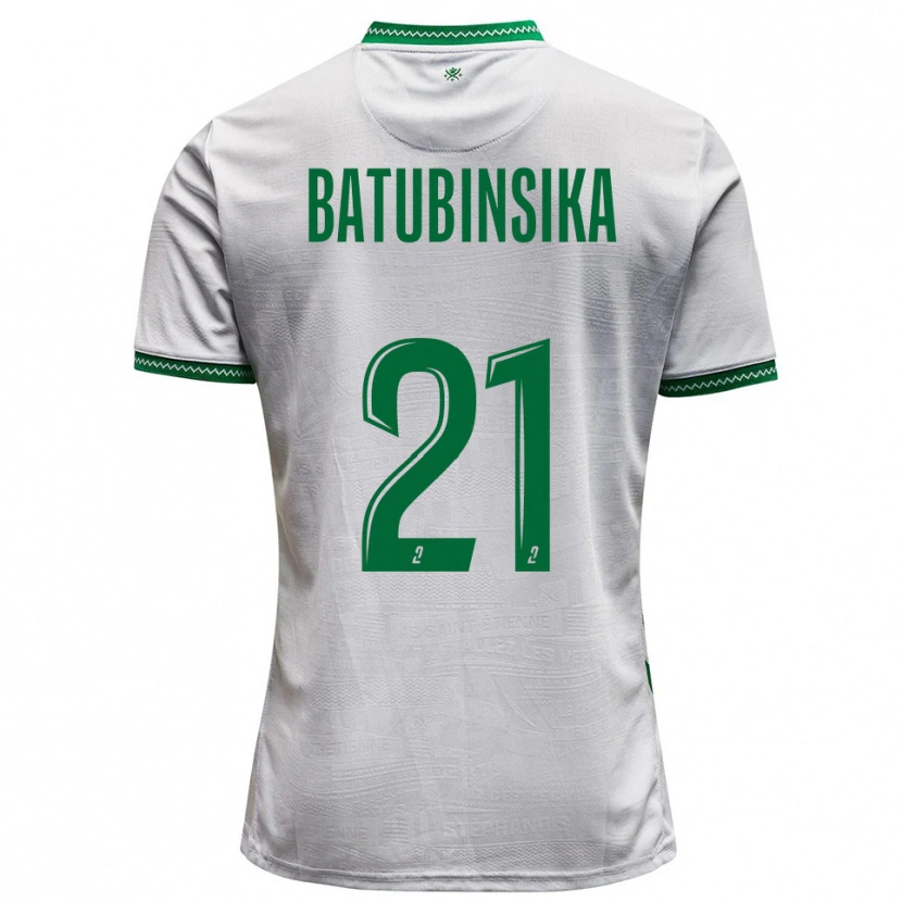 Danxen Kinder Dylan Batubinsika #21 Weiß Grün Auswärtstrikot Trikot 2025/26 T-Shirt Österreich
