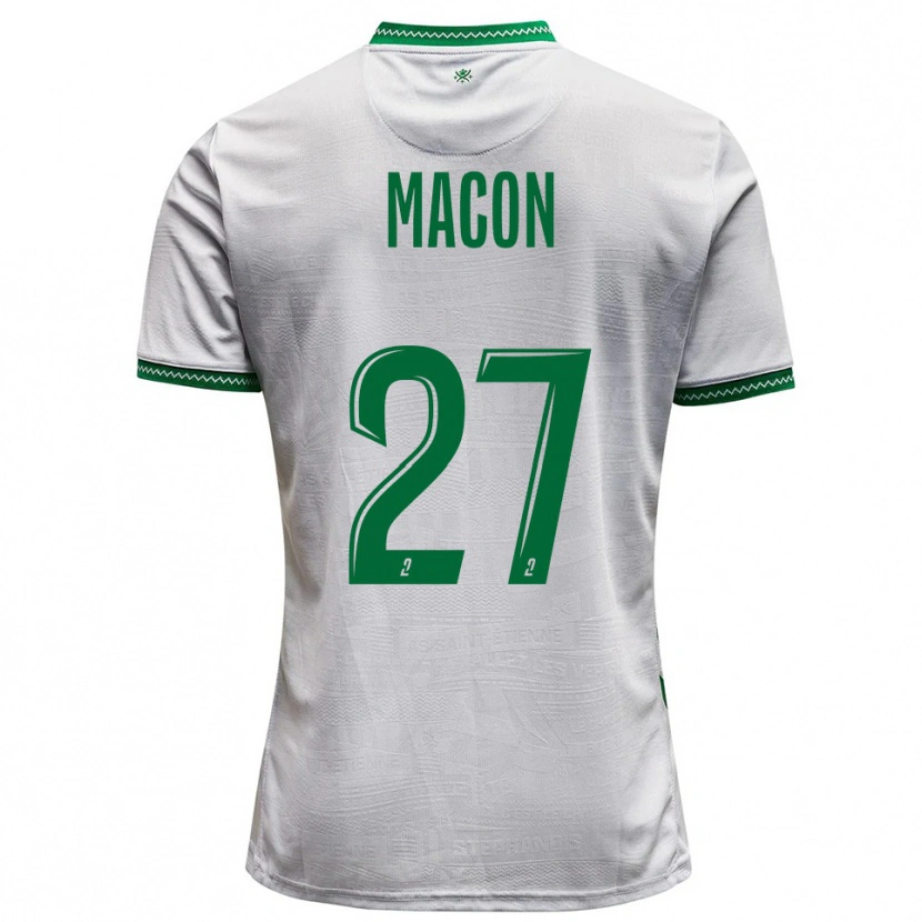 Danxen Kinder Yvann Maçon #27 Weiß Grün Auswärtstrikot Trikot 2025/26 T-Shirt Österreich