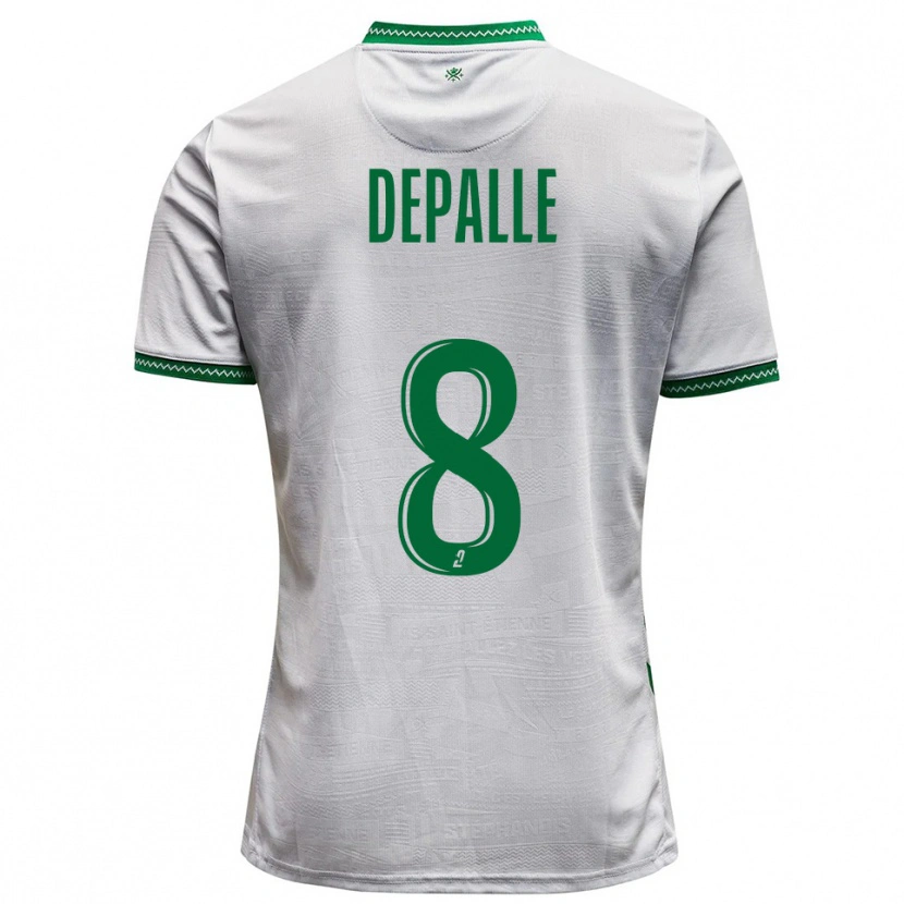 Danxen Kinder Valentin Depalle #8 Weiß Grün Auswärtstrikot Trikot 2025/26 T-Shirt Österreich