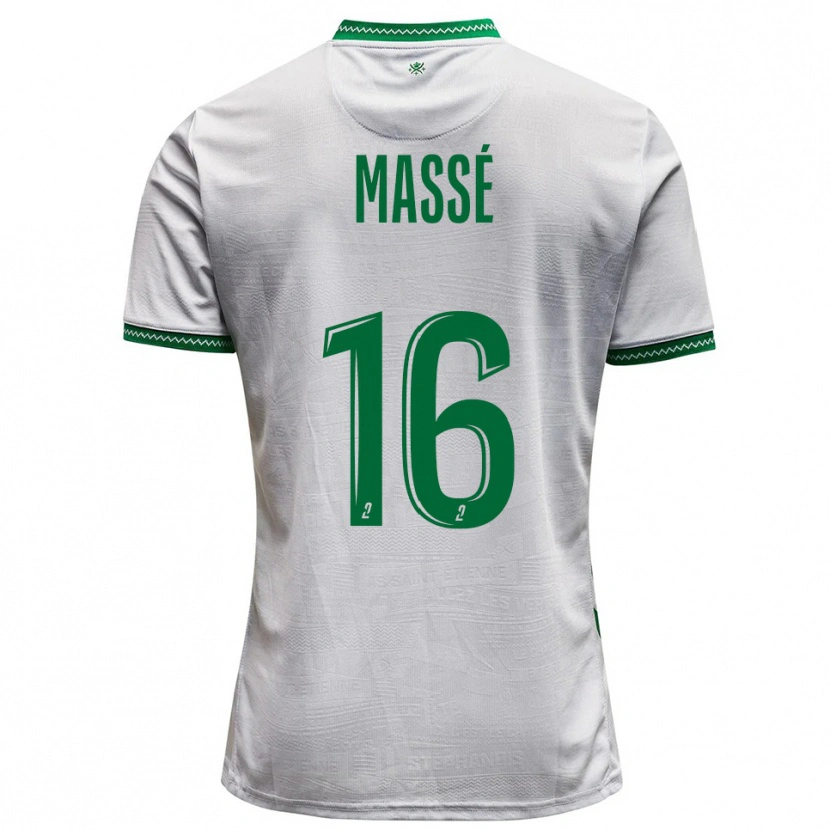 Danxen Kinder Maël Massé #16 Weiß Grün Auswärtstrikot Trikot 2025/26 T-Shirt Österreich