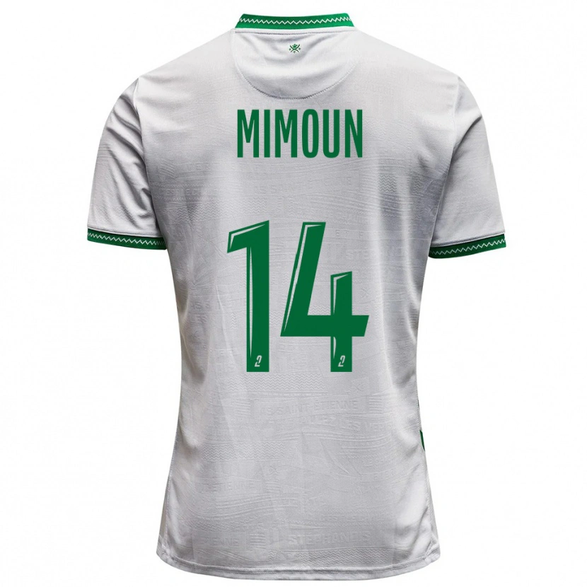 Danxen Kinder Yanis Mimoun #14 Weiß Grün Auswärtstrikot Trikot 2025/26 T-Shirt Österreich