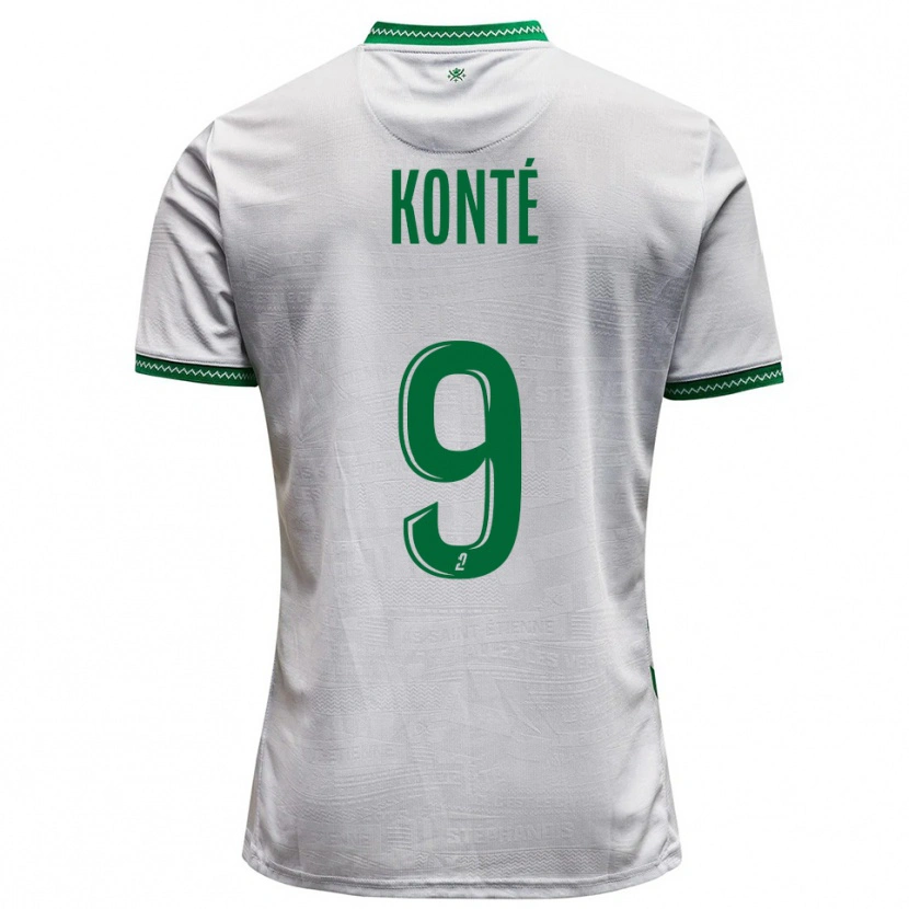 Danxen Kinder Mamadou Konté #9 Weiß Grün Auswärtstrikot Trikot 2025/26 T-Shirt Österreich