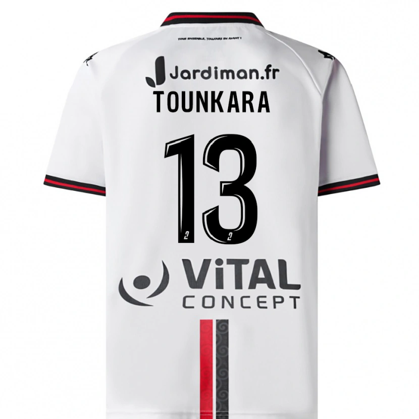 Danxen Kinder Fadiala Tounkara #13 Weiß Rot Auswärtstrikot Trikot 2025/26 T-Shirt Österreich
