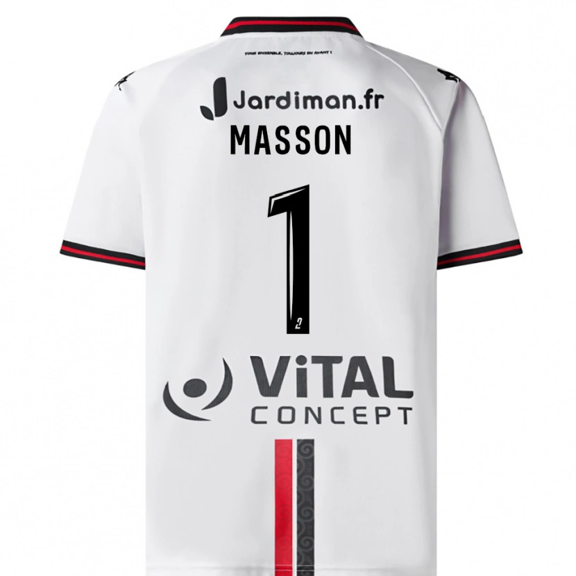 Danxen Kinder Albert Masson #1 Weiß Rot Auswärtstrikot Trikot 2025/26 T-Shirt Österreich