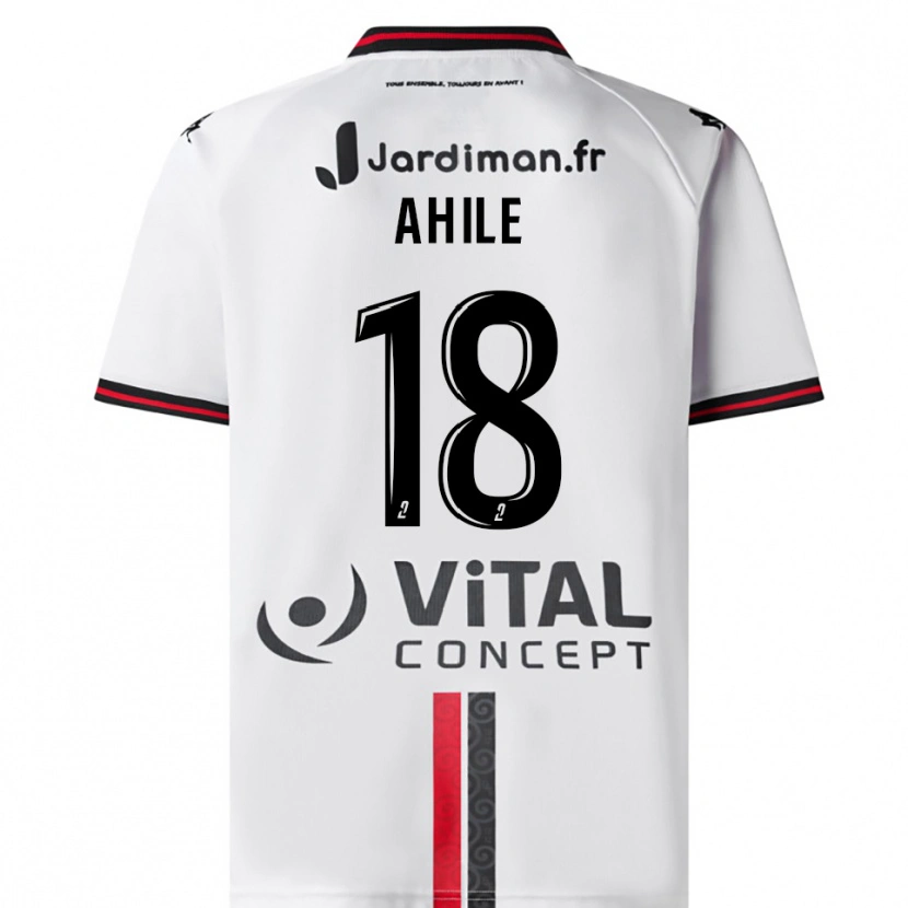 Danxen Kinder Tanguy Ahile #18 Weiß Rot Auswärtstrikot Trikot 2025/26 T-Shirt Österreich