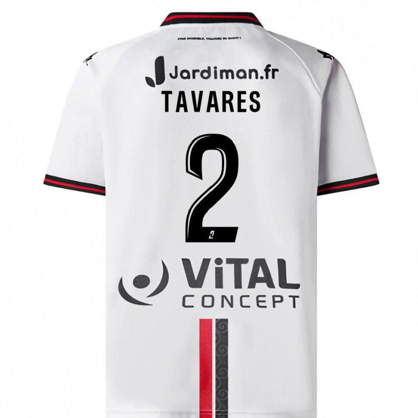 Danxen Kinder Héliohdino Tavares #2 Weiß Rot Auswärtstrikot Trikot 2025/26 T-Shirt Österreich