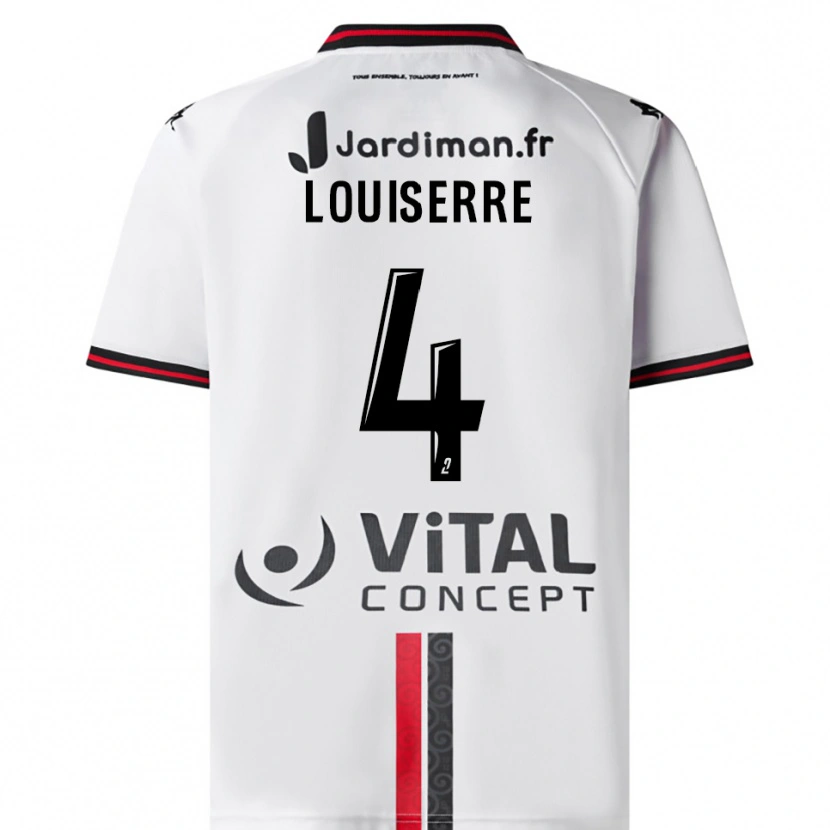 Danxen Kinder Dylan Louiserre #4 Weiß Rot Auswärtstrikot Trikot 2025/26 T-Shirt Österreich