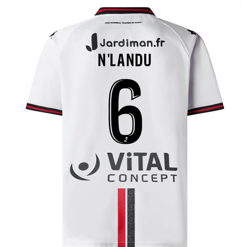 Danxen Kinder Darly N'landu #6 Weiß Rot Auswärtstrikot Trikot 2025/26 T-Shirt Österreich