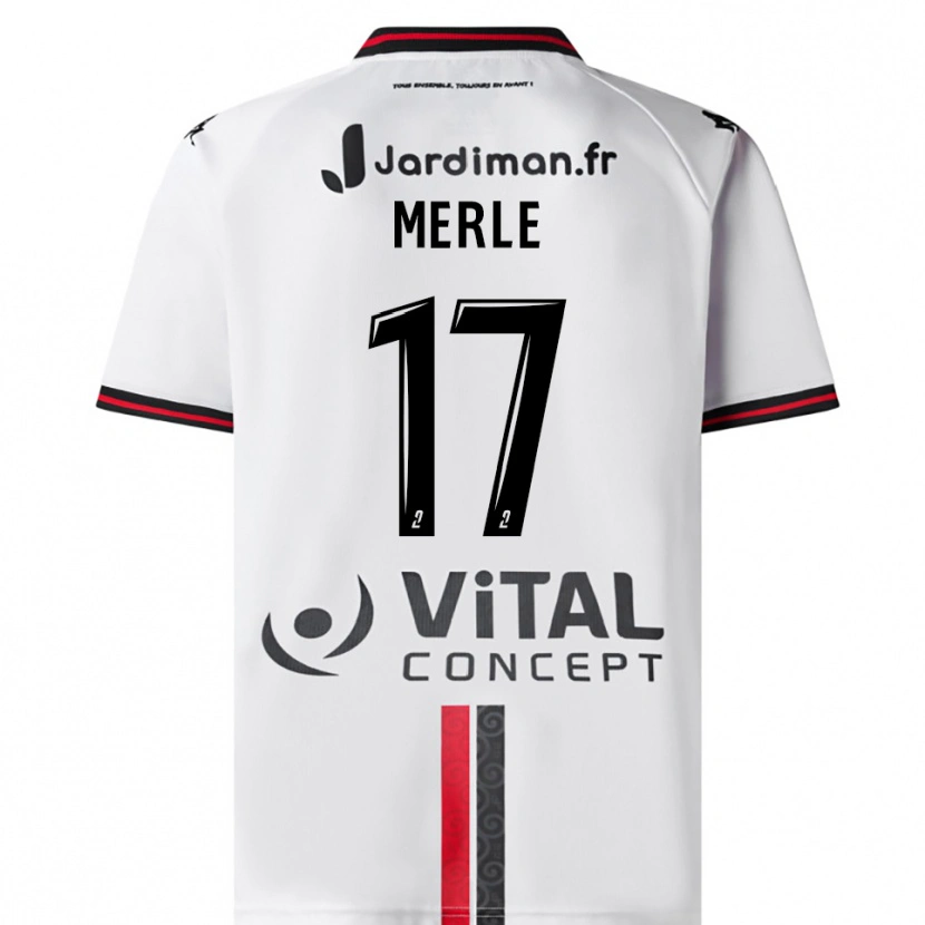 Danxen Kinder Juliette Merle #17 Weiß Rot Auswärtstrikot Trikot 2025/26 T-Shirt Österreich