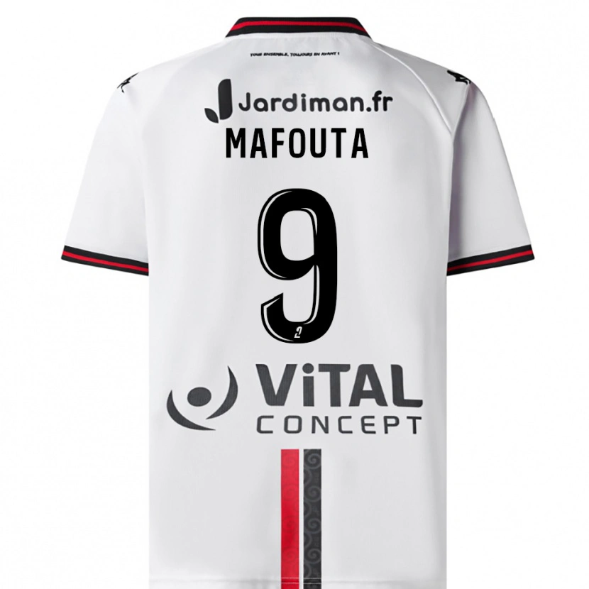 Danxen Kinder Louis Mafouta #9 Weiß Rot Auswärtstrikot Trikot 2025/26 T-Shirt Österreich