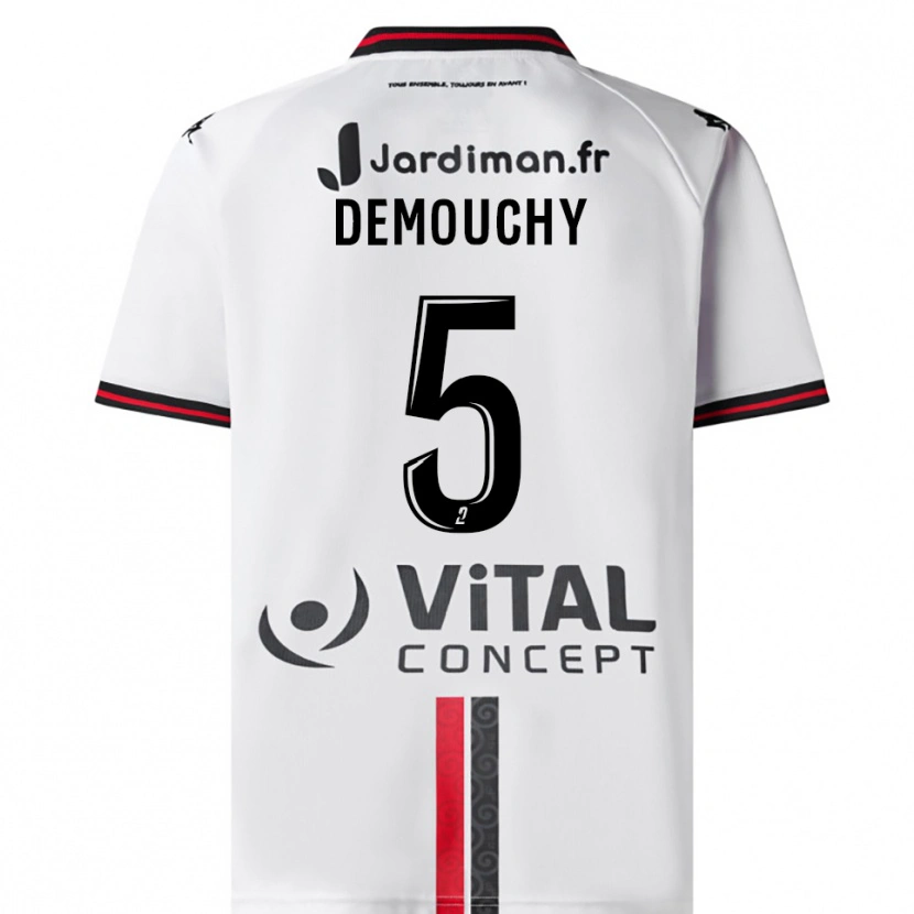 Danxen Kinder Albin Demouchy #5 Weiß Rot Auswärtstrikot Trikot 2025/26 T-Shirt Österreich