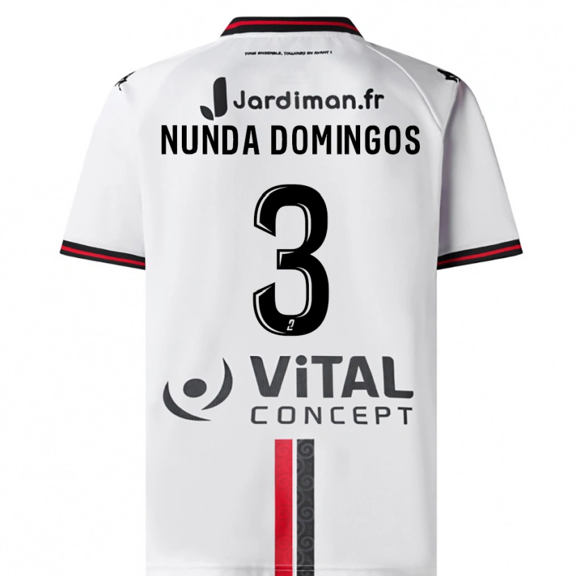 Danxen Kinder Jessimy Nunda Domingos #3 Weiß Rot Auswärtstrikot Trikot 2025/26 T-Shirt Österreich