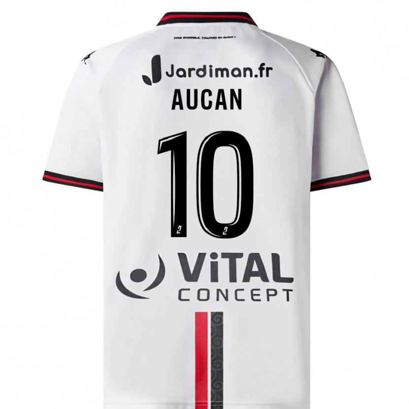 Danxen Kinder Ewan Aucan #10 Weiß Rot Auswärtstrikot Trikot 2025/26 T-Shirt Österreich