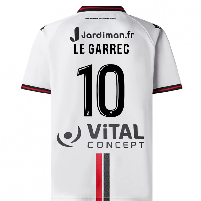 Danxen Kinder Léa Le Garrec #10 Weiß Rot Auswärtstrikot Trikot 2025/26 T-Shirt Österreich
