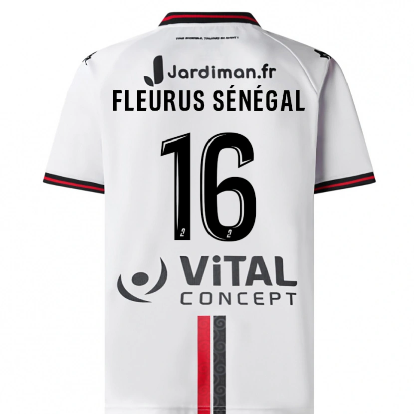 Danxen Kinder Paul Fleurus Sénégal #16 Weiß Rot Auswärtstrikot Trikot 2025/26 T-Shirt Österreich