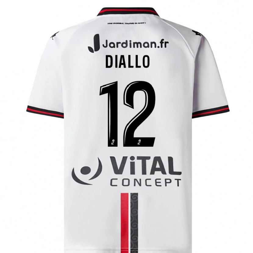 Danxen Kinder Youssouf Diallo #12 Weiß Rot Auswärtstrikot Trikot 2025/26 T-Shirt Österreich